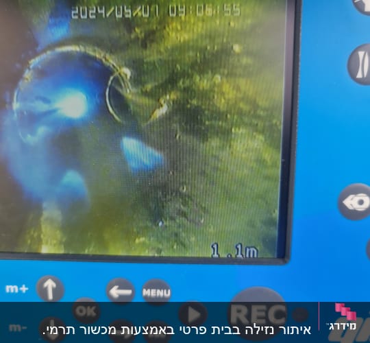 מסך מצלמה תת-קרקעית עם תצוגת צינור